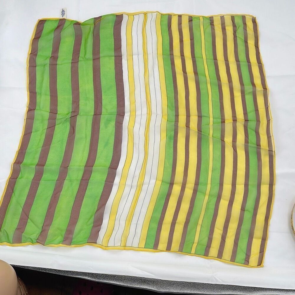 Vintage  made in Japan hand rolled crepe scarf